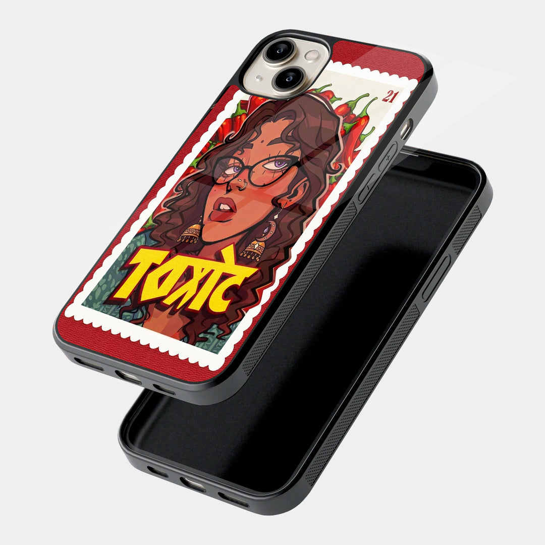Toxic Pop Art Portrait iPhone case - angled view