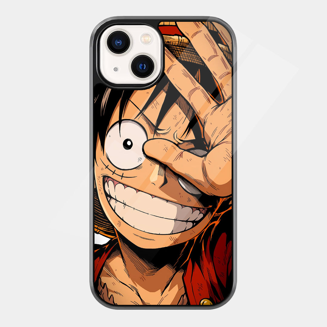 Grinning Luffy iPhone case - front view
