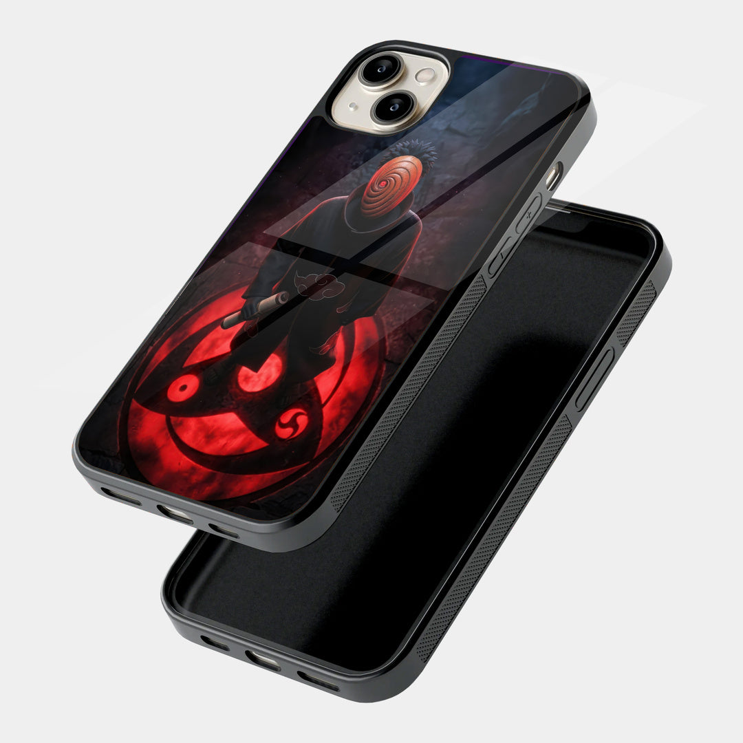 Crimson Sharingan iPhone case - angled view