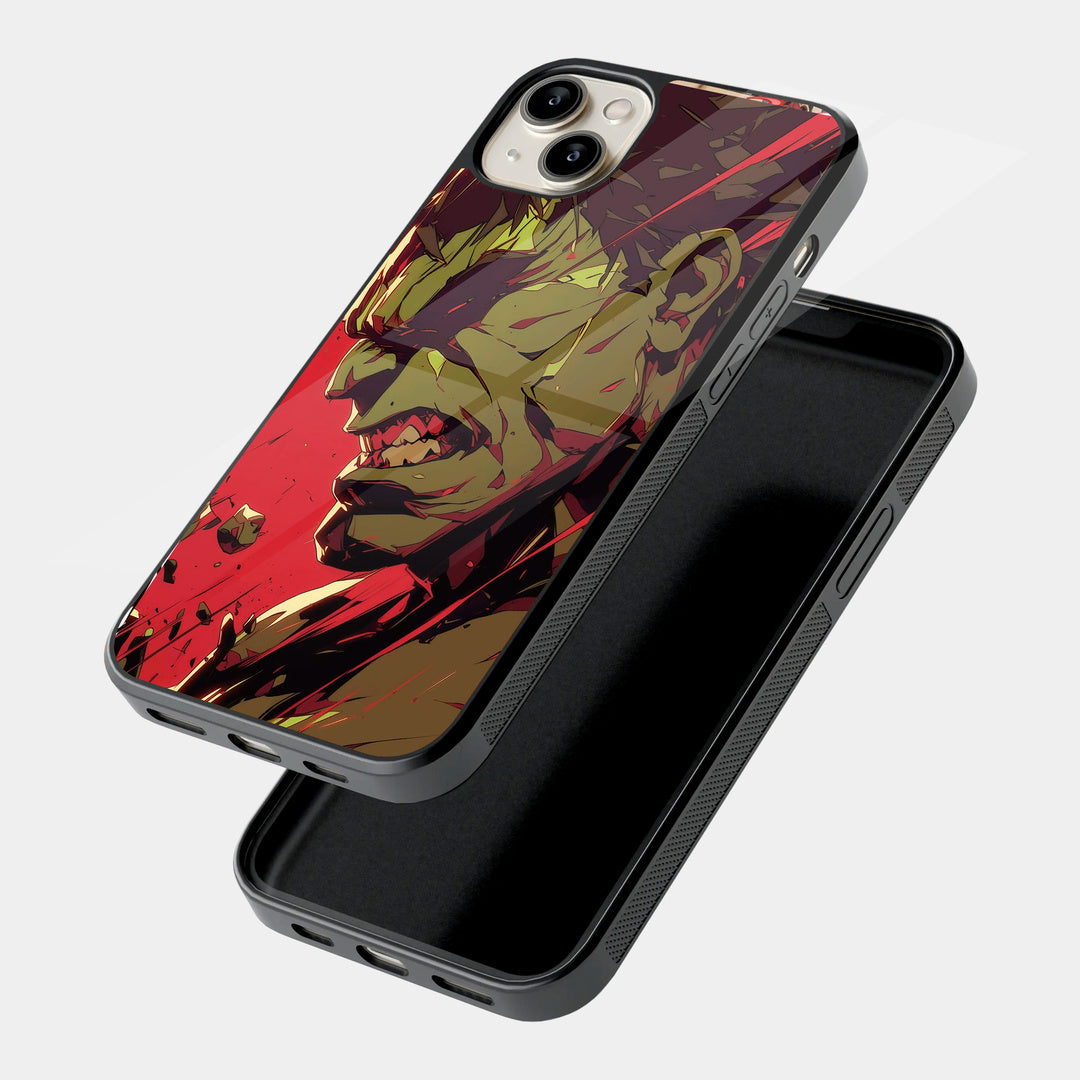 Hulk Portrait iPhone case - angled view