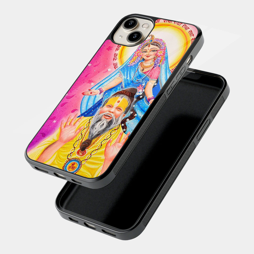 Colorful Spiritual Portrait iPhone case - angled view