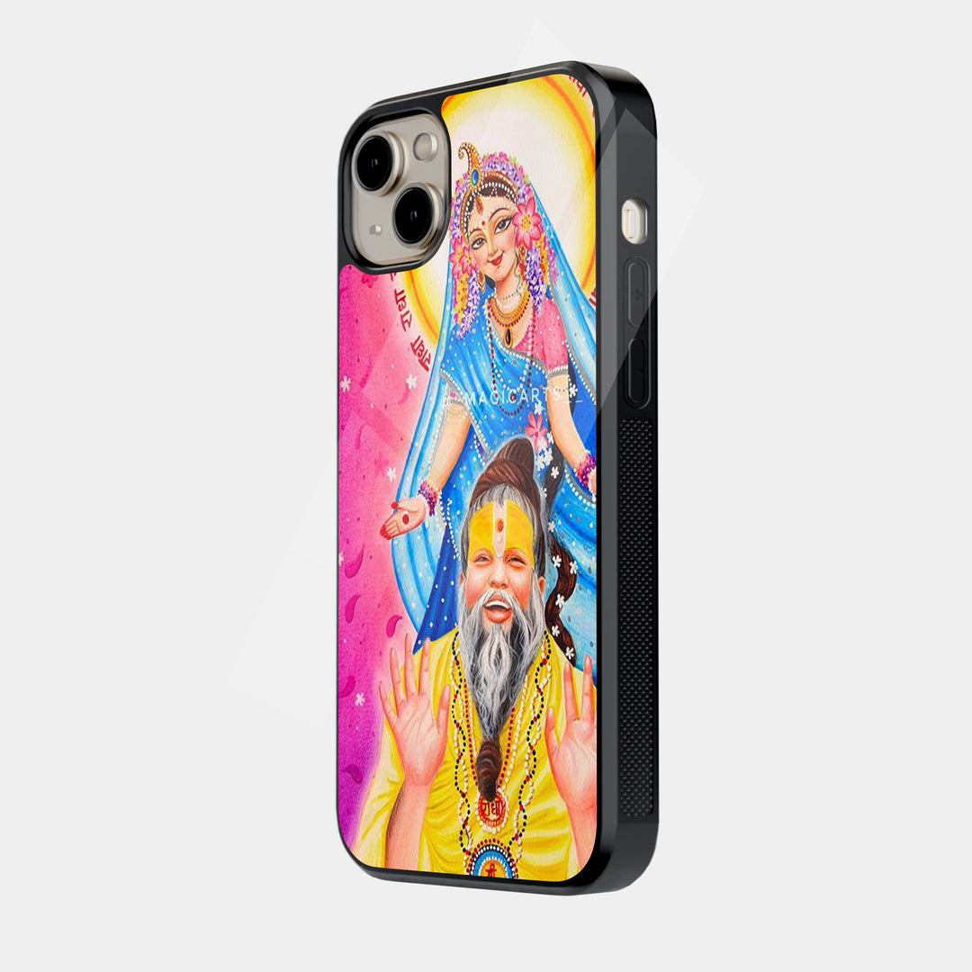 Colorful Spiritual Portrait iPhone case - side view