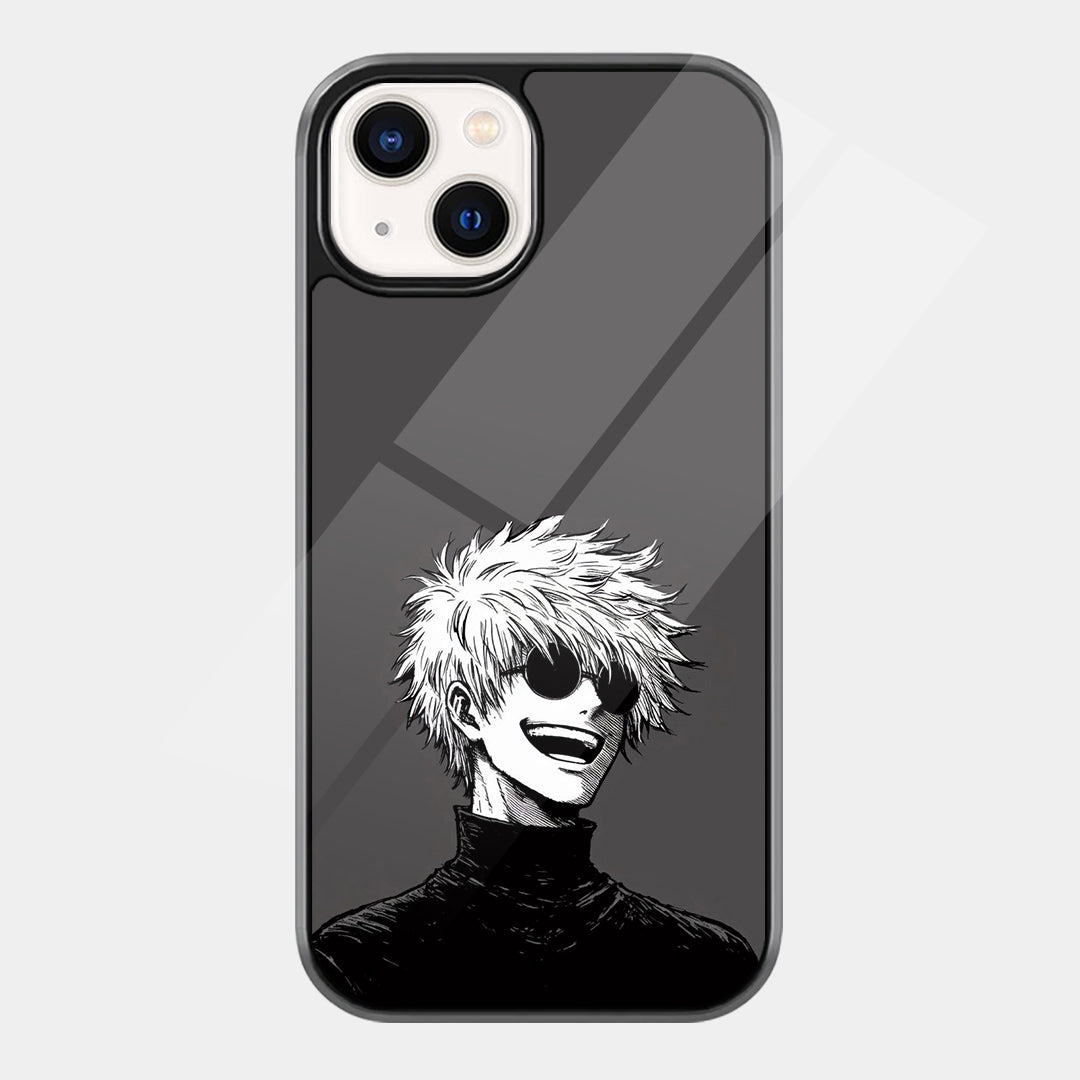 White Haired Anime Hero iPhone case - front view