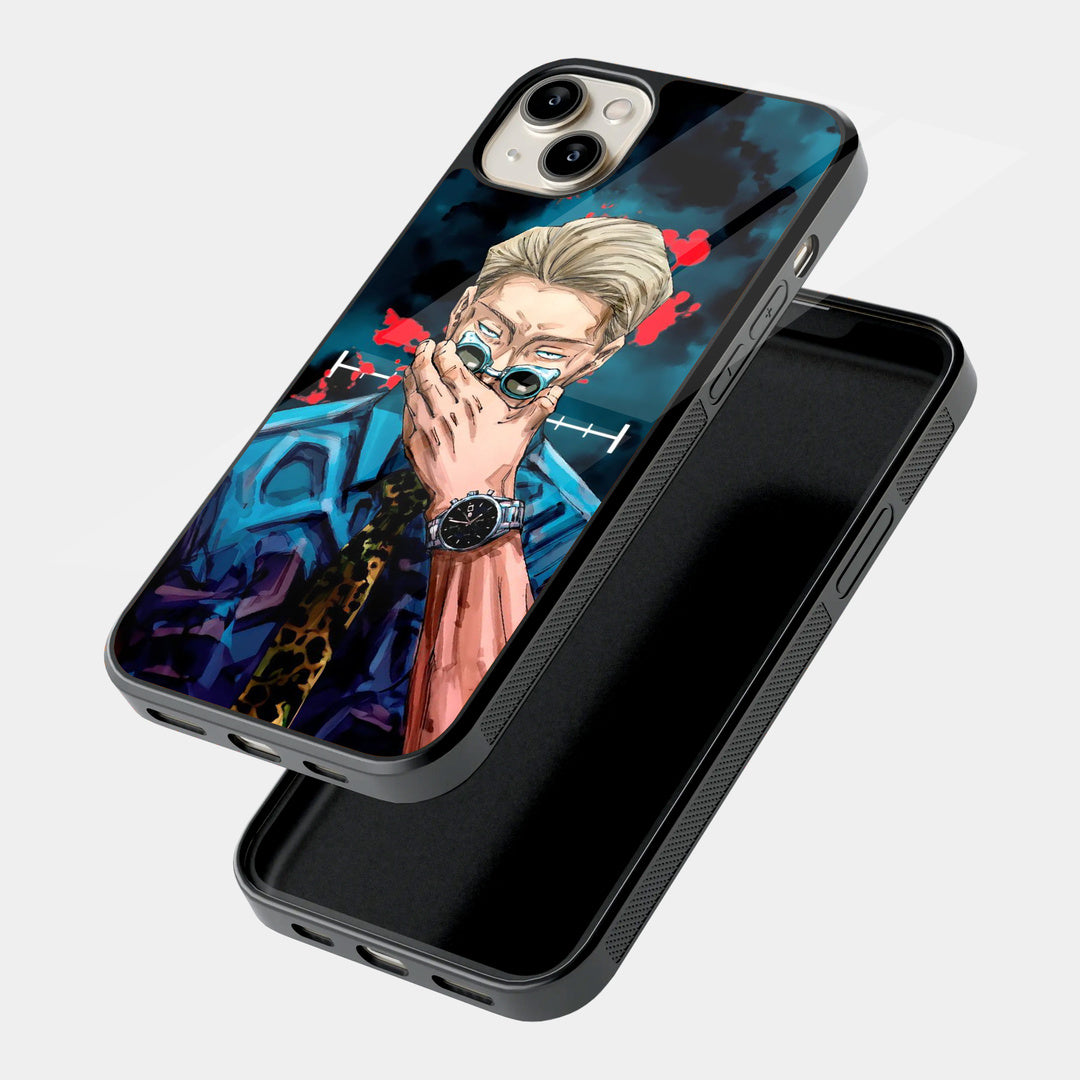 Blond Anime Sorcerer iPhone case - angled view
