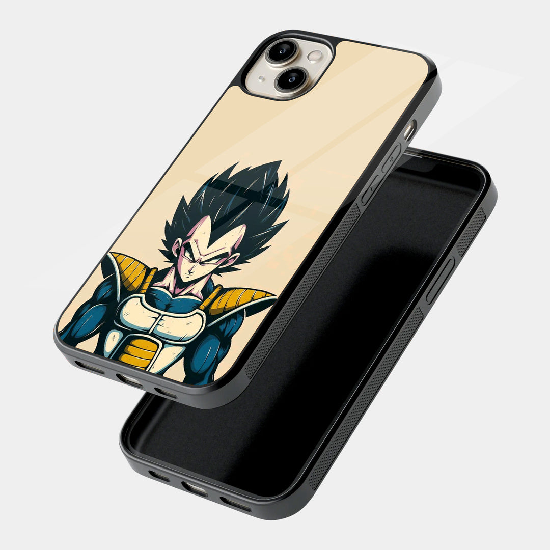 Vegeta on Cream iPhone case - angled view