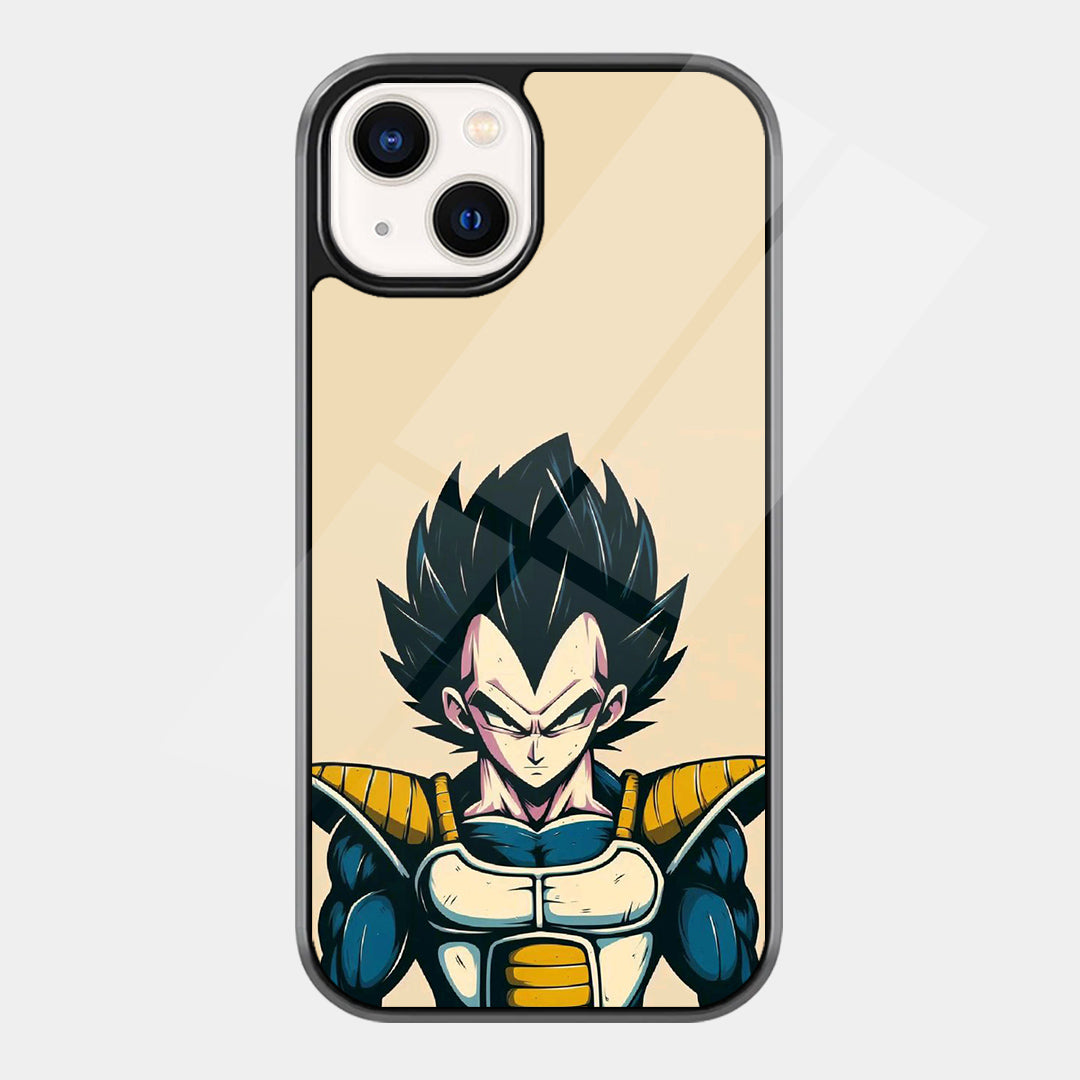 Vegeta on Cream iPhone case - front view