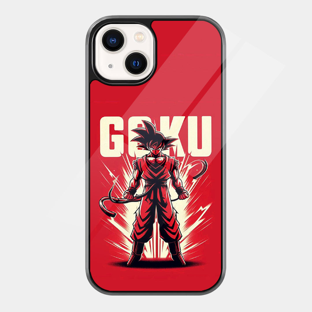 Goku Red Poster iPhone case - front view