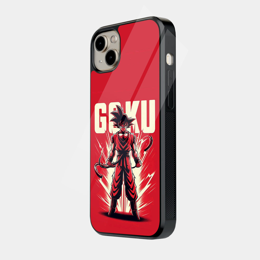 Goku Red Poster iPhone case - side view
