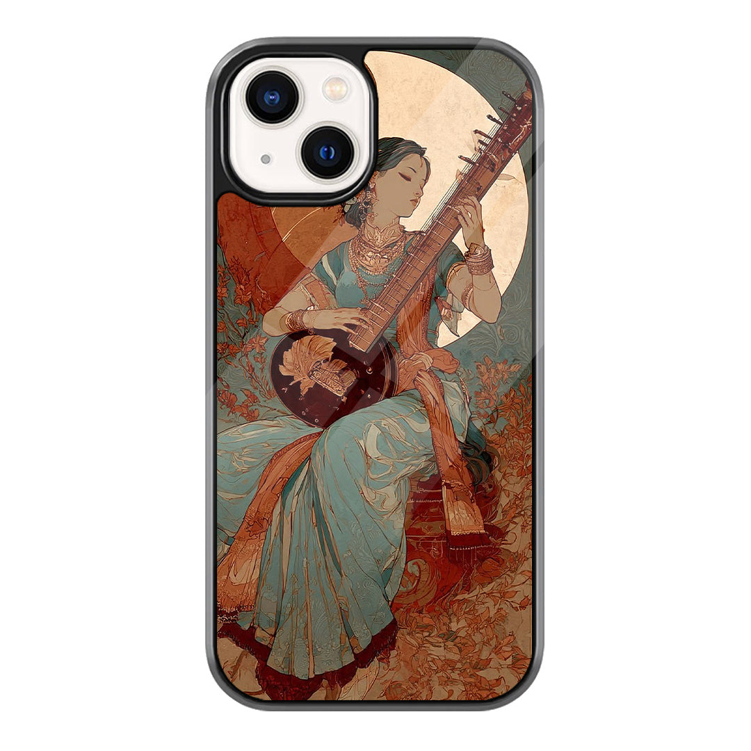 Sitar Woman iPhone case - front view