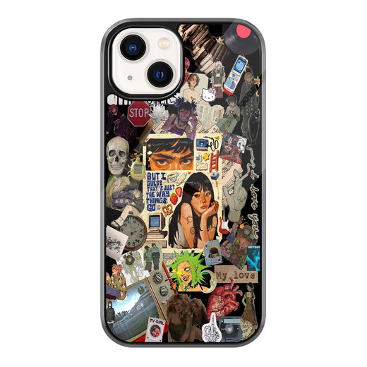 Dark Aesthetic Collage iPhone case - front view