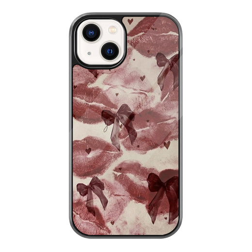 Lips Bows Pattern iPhone case - front view