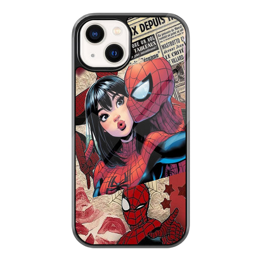 Spider Couple Collage iPhone case - front view