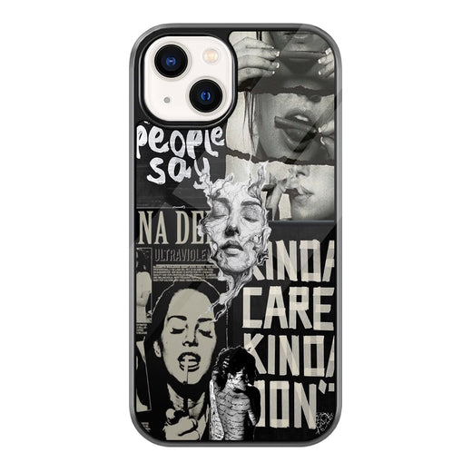 Blackwhite Quote Collage iPhone case - front view