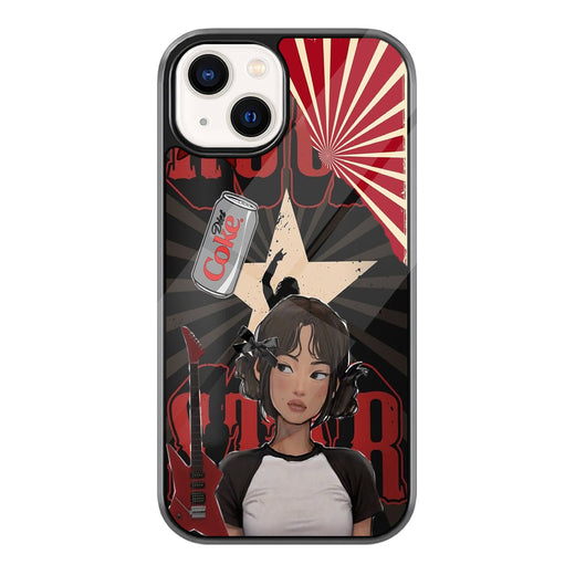 Rock Girl Collage iPhone case - front view