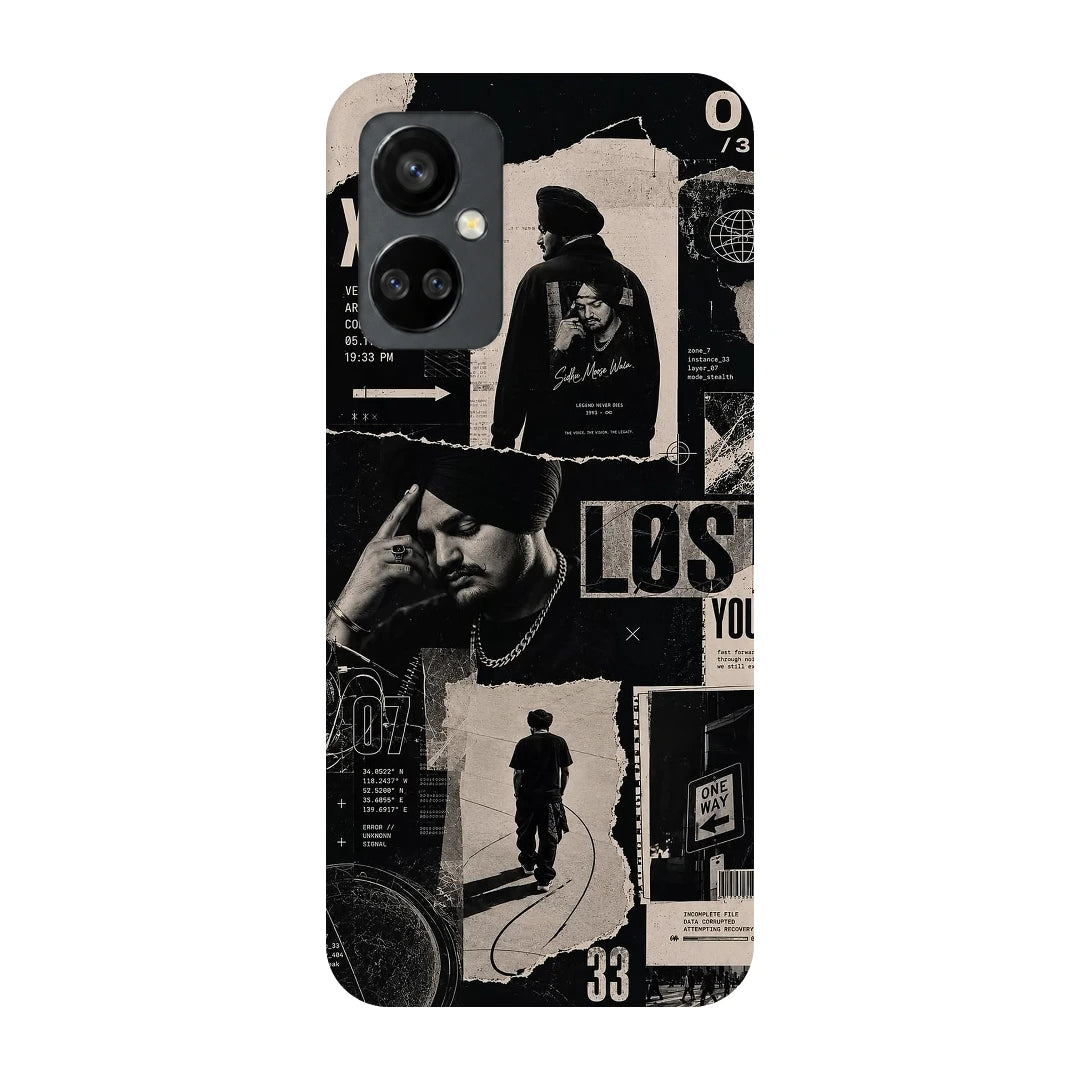Dark Streetwear Collage 3D Print OnePlus Nord CE 3 Lite Phone Case, back view; monochrome streetwear portraits and bold urban poster lettering