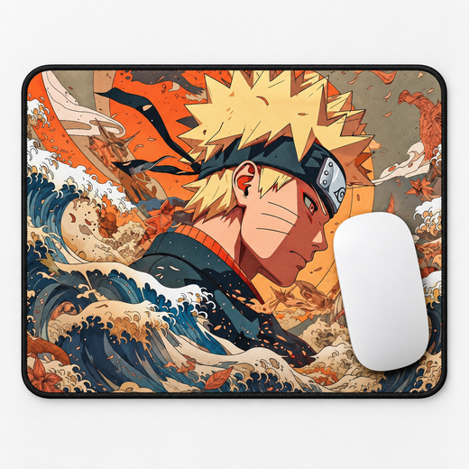 Naruto Ocean Wave Anime Mouse Pad - full design view