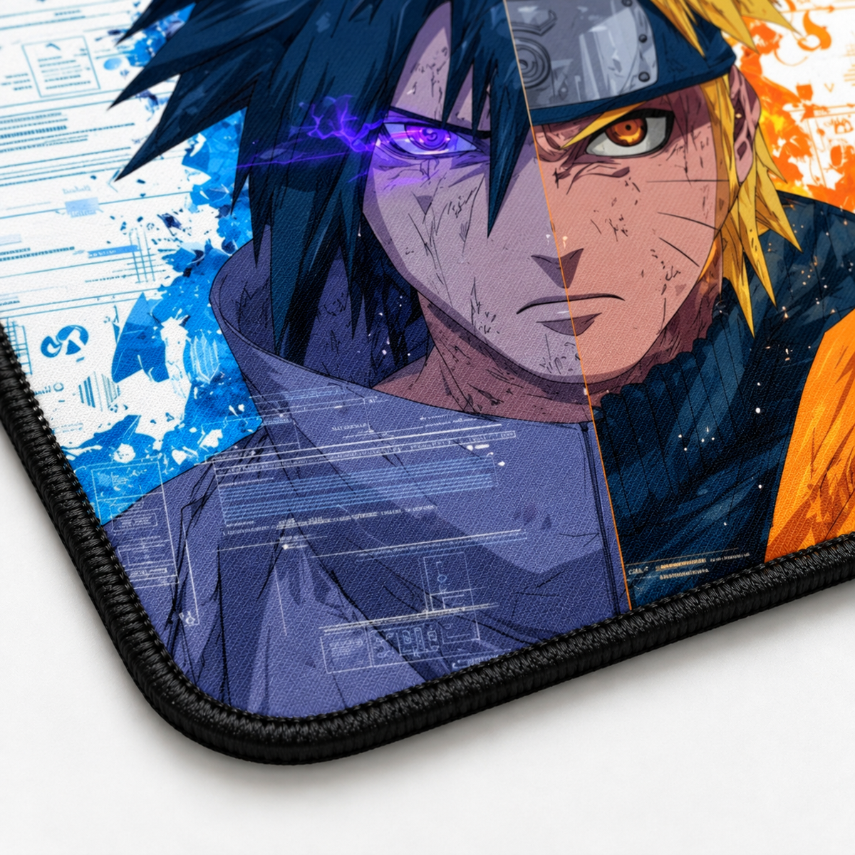 Naruto Sasuke Rivalry Anime Mouse Pad - angled product view