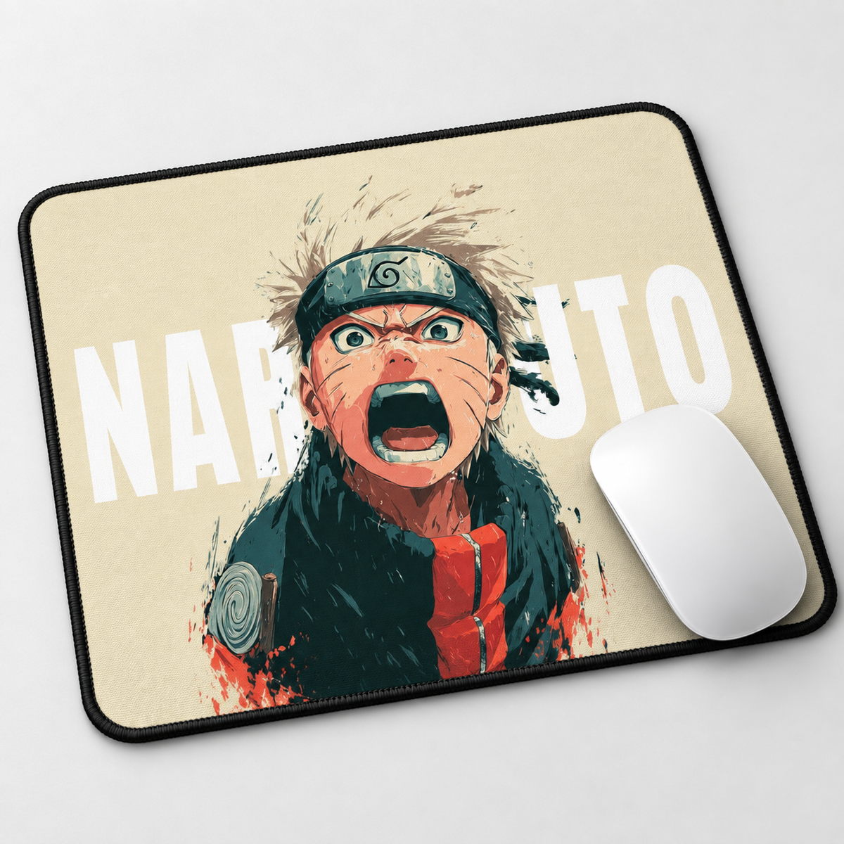 Naruto Shout Manga Anime Mouse Pad - angled product view