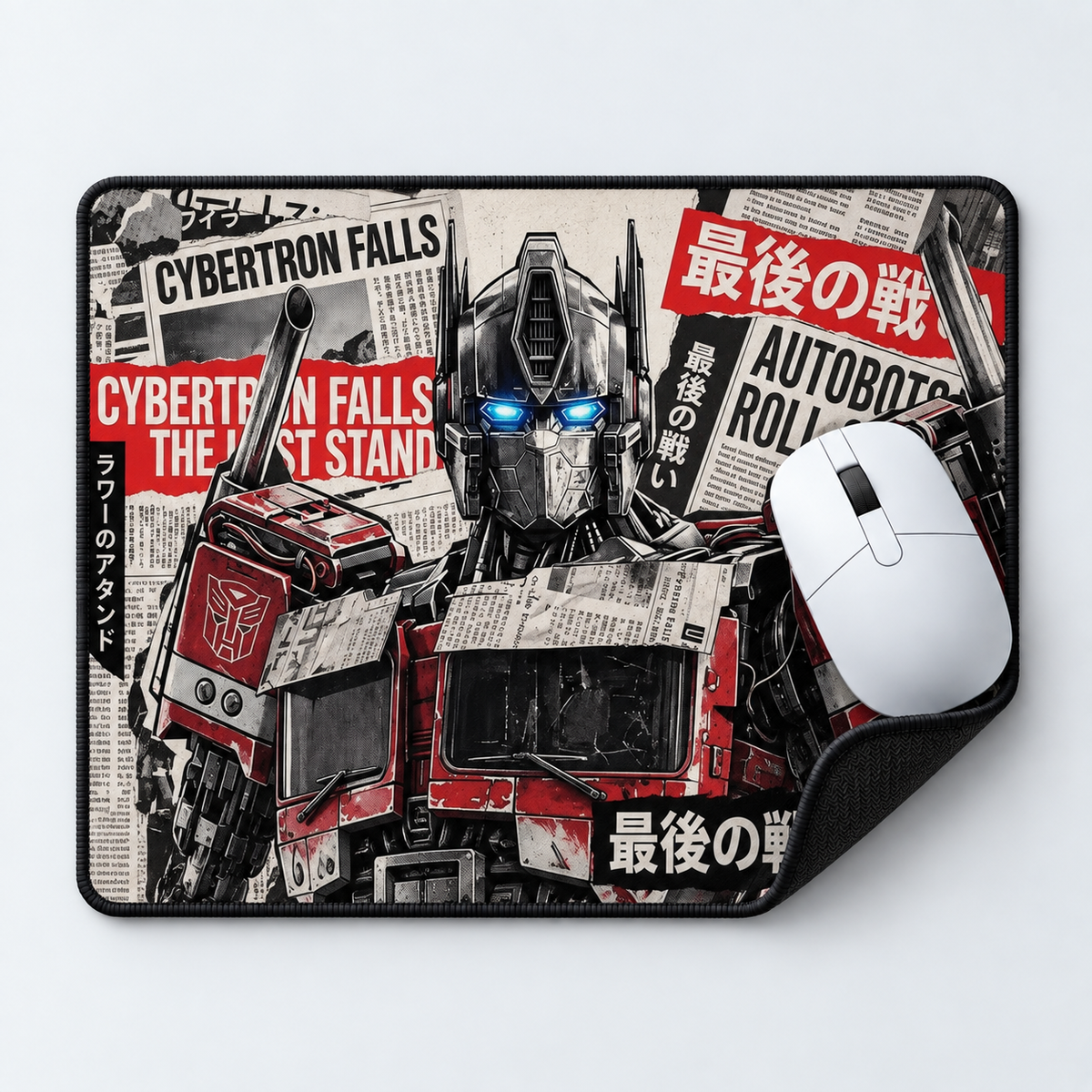 Optimus Prime Cybertron Superhero Mouse Pad - full design view