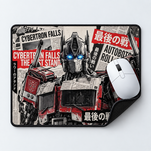 Optimus Prime Cybertron Superhero Mouse Pad - full design view