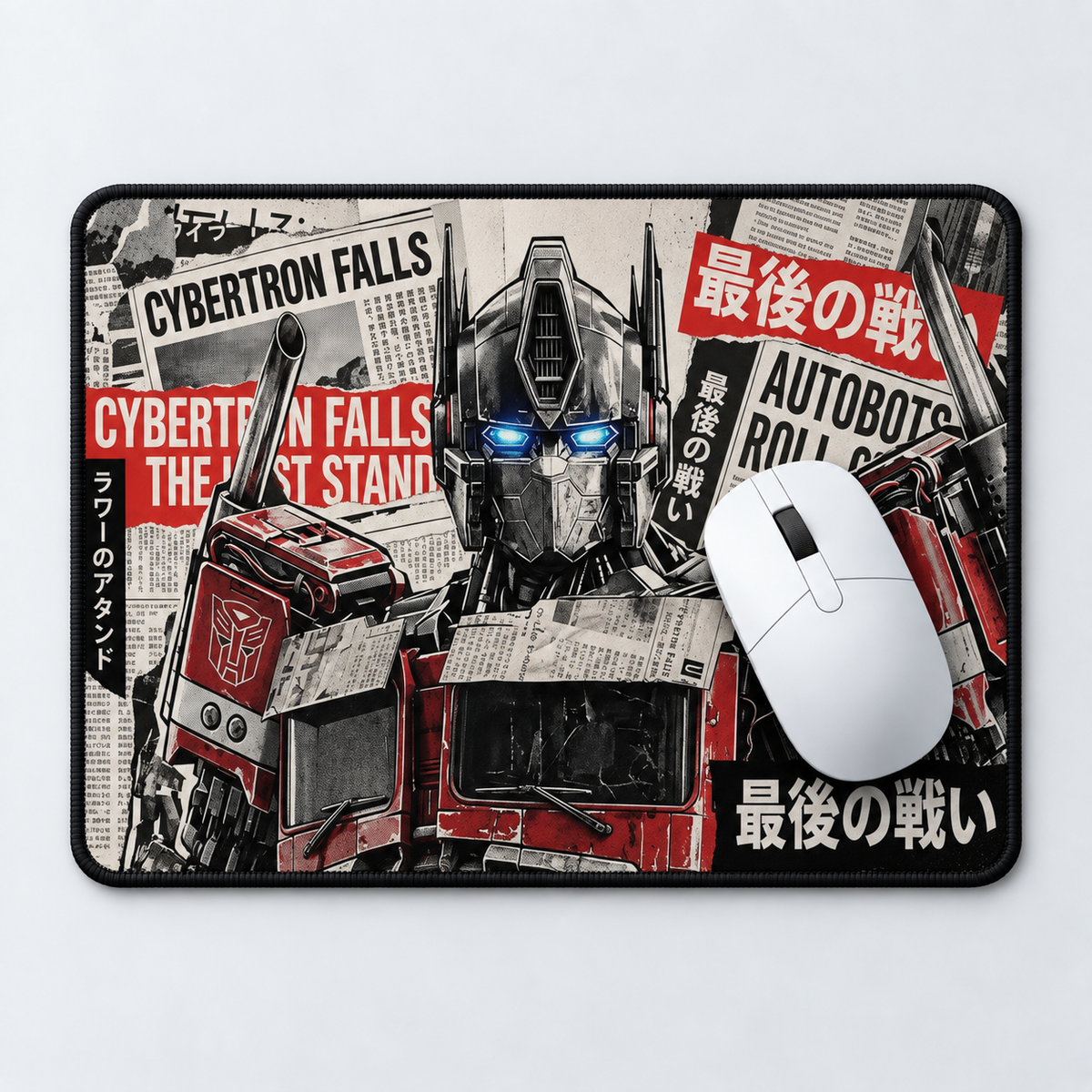 Optimus Prime Cybertron Superhero Mouse Pad - angled product view