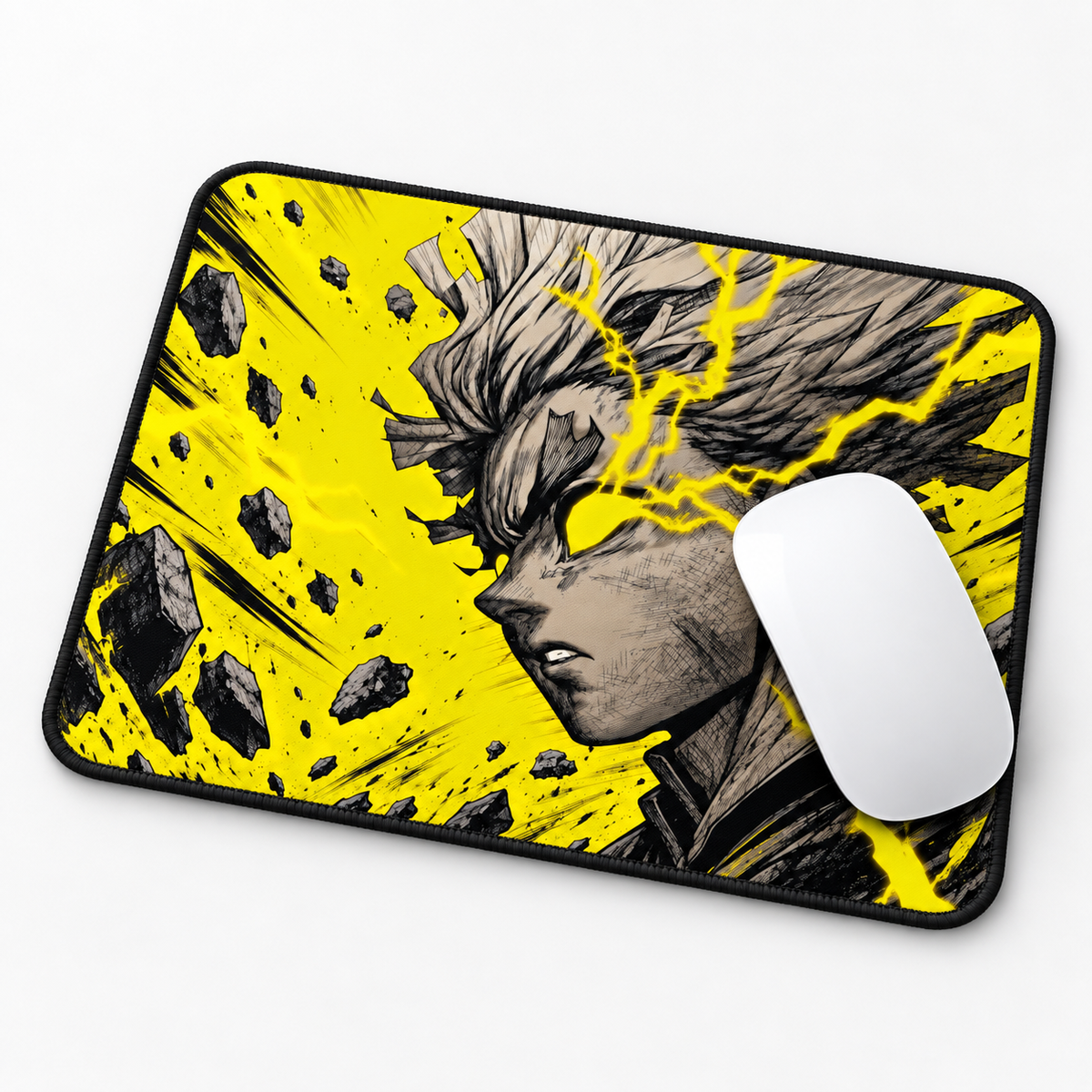 Zenitsu Lightning Awakening Anime Mouse Pad - angled product view