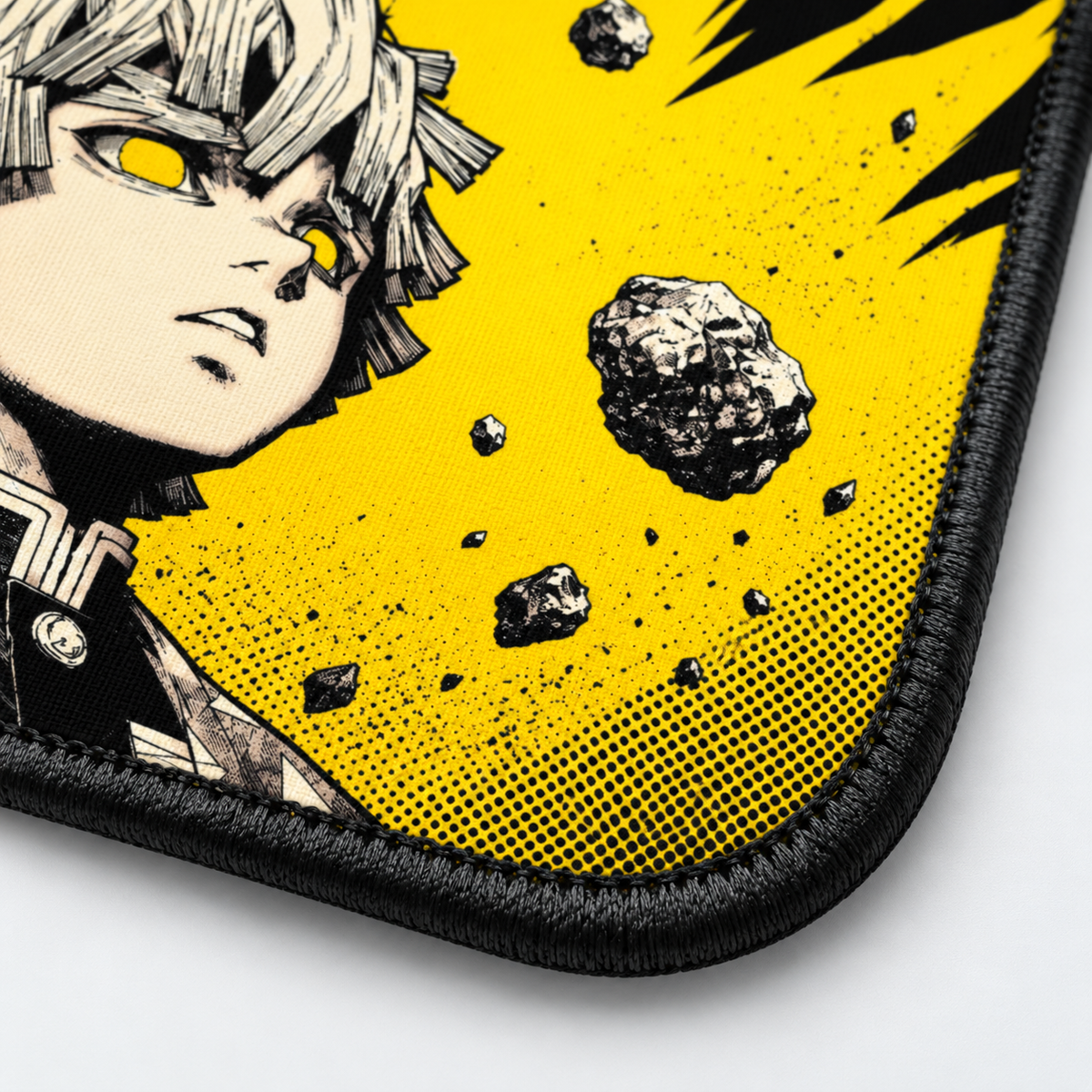 Zenitsu Yellow Thunder Anime Mouse Pad - styled setup view