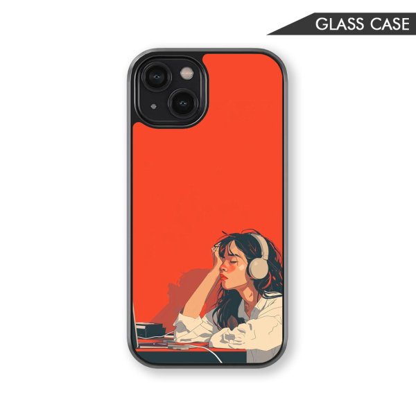 Girl With Headphones Phone Cases