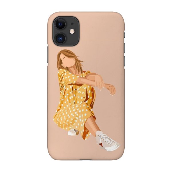 Peach Color Girl Phone Cover 