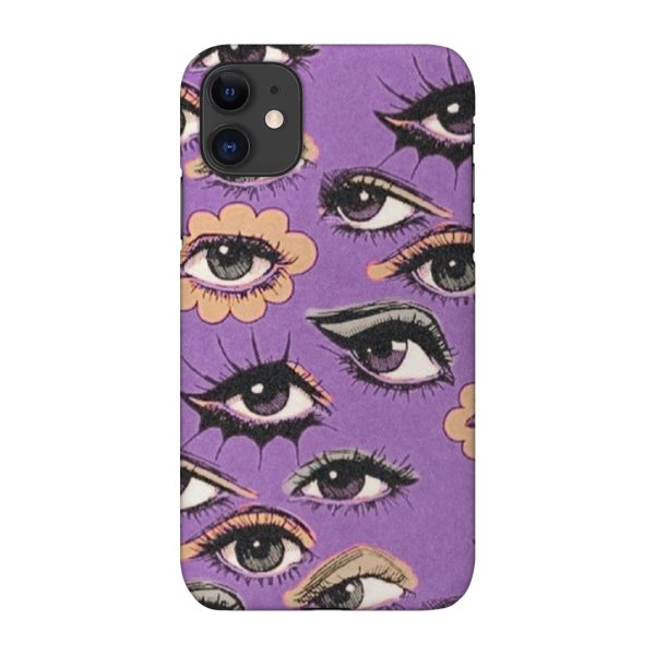 Purple Background Eyes Phone Cover 