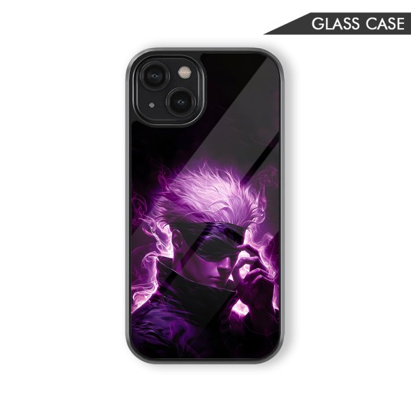 Gojo Satoru Purple Syle Glass Phone Case