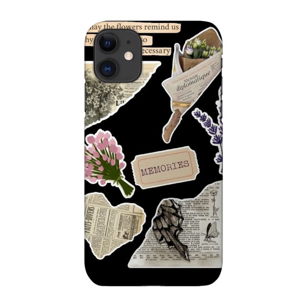 Paper Style Black Background Phone Cover