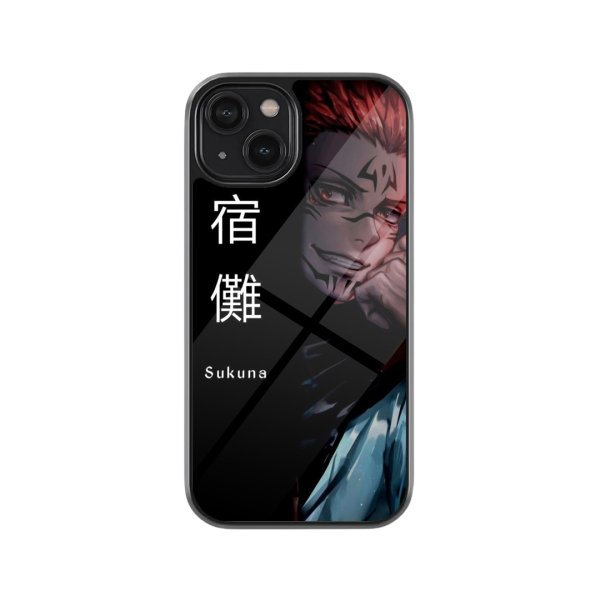 Sukuna Dark Glass Phone Case