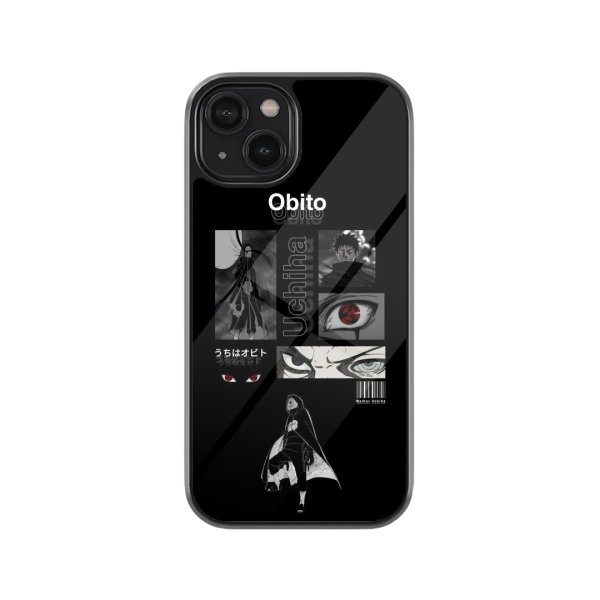 Obito Wall Style Black Glass Phone Cover