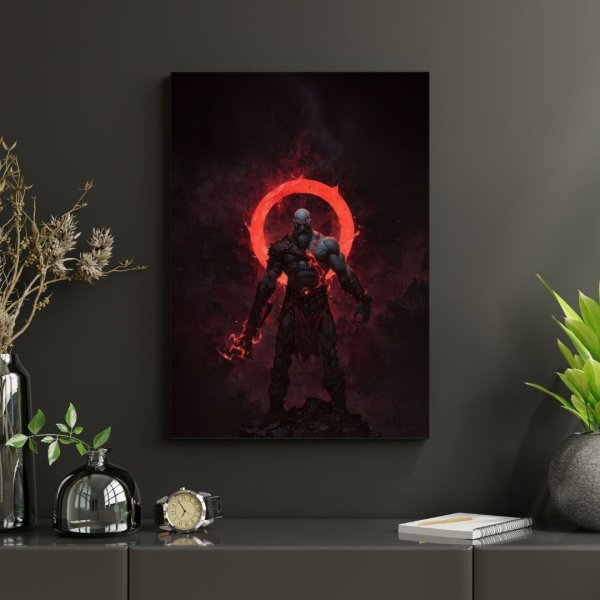 God Of War Metal Wall Poster