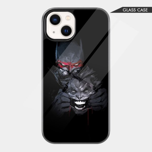 Batman And Joker Smile Please Glass Phone Case