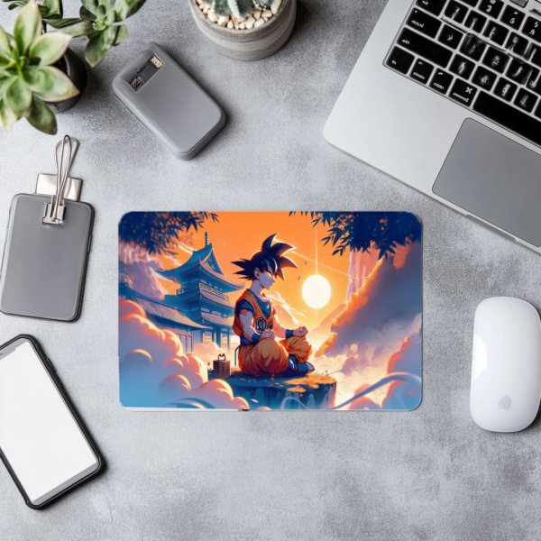 Goku Meditation Style Anime Mouse Pad