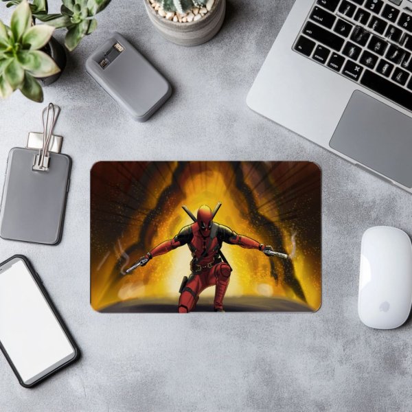 Deadpool Yellow Gun Style Mouse Pad