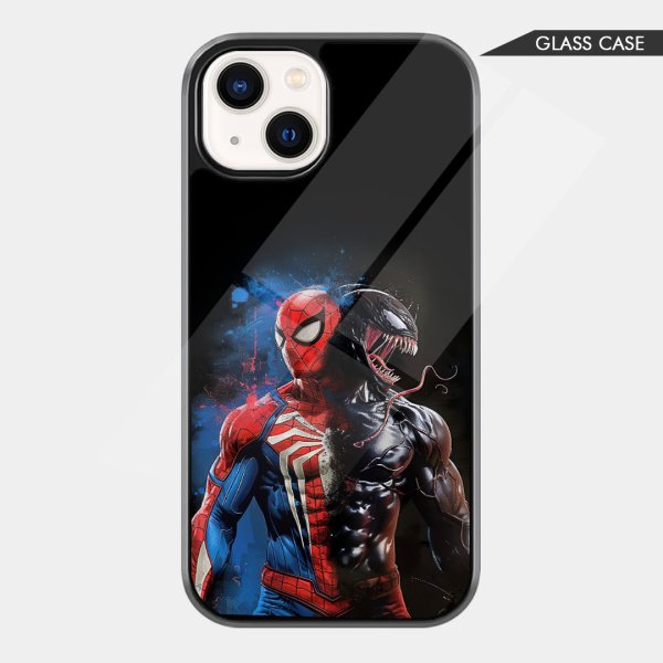 SpiderMan X Venom Glass Phone Case