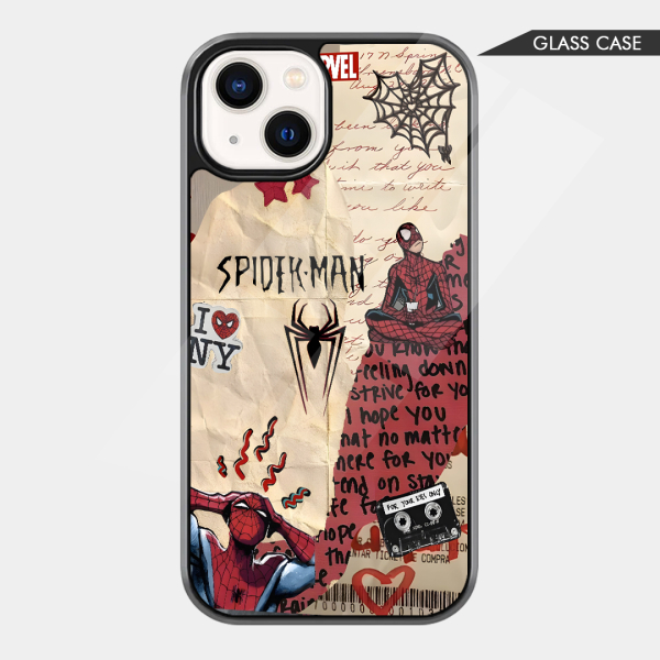 Spiderman Sketch Hood Strong Glass Case