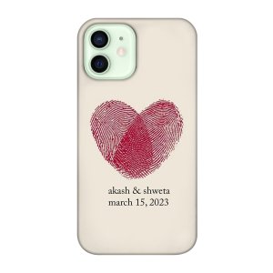 Love Fingerprints Couple Custom Name Phone Cover