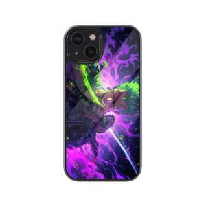 Zoro Purple Light Style Glass Phone Cover