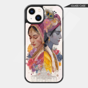 Aesthetic Radha Krishna Love Strong Glass Cover