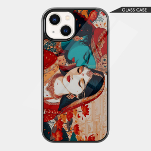 Radha Krishna Water Color Art Strong Glass Cover